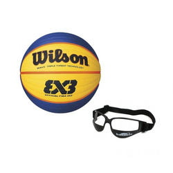 Zestaw Piłka do koszykówki Wilson Replica Official 3x3 FIBA + Dryblerki Basketo