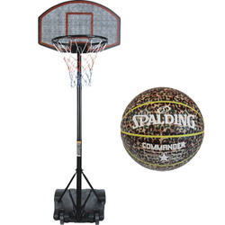 Zestaw kosz do koszykówki regulowany Enero Senior mobilny + Piłka Spalding