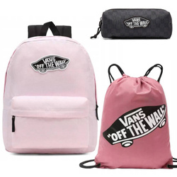 Zestaw szkolny młodzieżowy Vans Realm różowy plecak + worek + piórnik