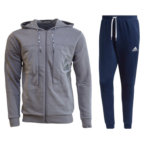 Adidas Męski Komplet Bluza Rozpinana Spodnie Dresy