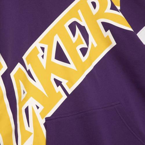 Bluza z kapturem Hoodie Mitchell & Ness NBA Los Angeles Lakers fioletowa