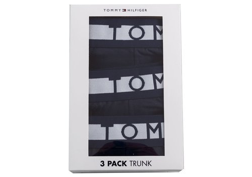 Bokserki męskie Tommy Hilfiger Navy 3 Pack Granatowe - UM0UM01234 009