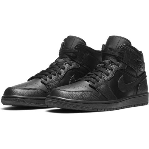 Buty Męskie Air Jordan 1 Mid Czarne - 554724-091