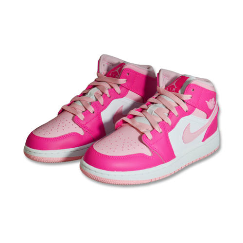 Buty dziecięce Air Jordan 1 Mid GS Fierce Pink - FD8780-116