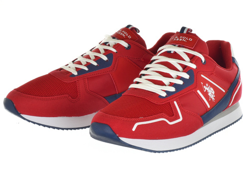 Buty męskie sportowe Sneakersy U.S. Polo Assn. - NOBIL004-RED-DBL01