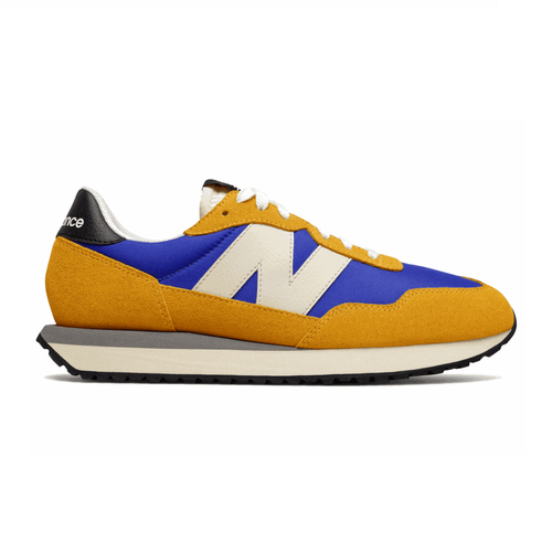 Buty męskie sportowe klasyczne New Balance żółto-niebieskie - MS237AA 