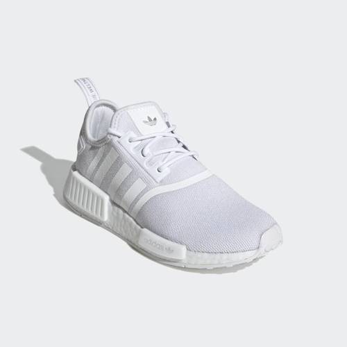 Buty na lato damskie Adidas NMD_R1 Primeblue Białe Sportowe - GX8313