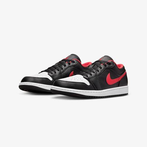 Buty sportowe Air Jordan 1 LOW Black/Fire Red/White - 553558-063