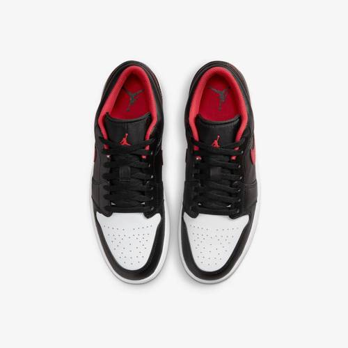 Buty sportowe Air Jordan 1 LOW Black/Fire Red/White - 553558-063