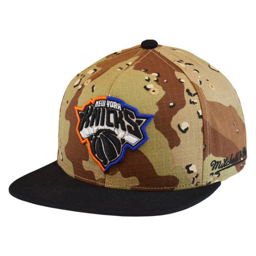 Czapka z daszkiem Mitchell & Ness NBA Choco Camo Snapback New York Knicks