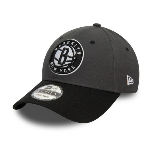 Czapka z daszkiem New Era 9FORTY NBA Brooklyn Nets Side Patch Dark Grey - 60565134