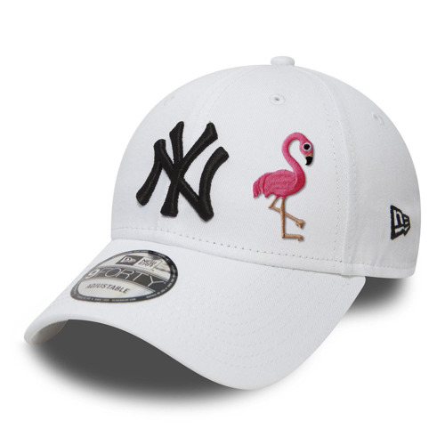Czapka z daszkiem bejsbolowa New Era 9FORTY NY Yankees Strapback  - Custom Flamingo - 10745455