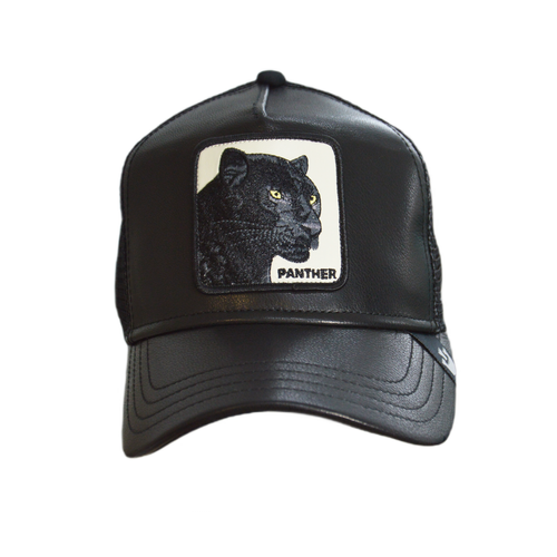 Czapka z daszkiem skórzana Goorin Bros. Panther Truth Will Prevail Trucker - 101-0846-BLACK-O/S