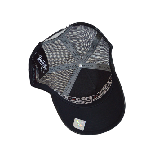 Czapka z daszkiem skórzana Goorin Bros. Panther Truth Will Prevail Trucker - 101-0846-BLACK-O/S