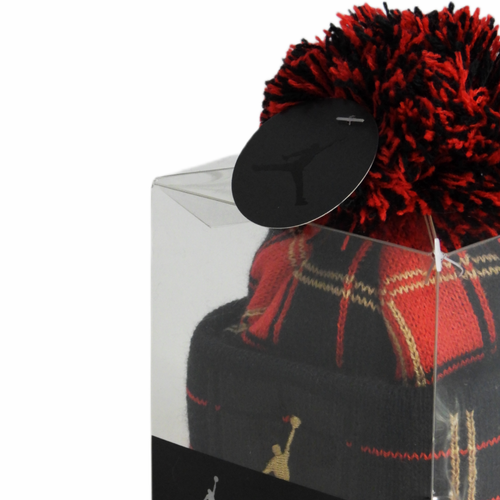 Czapka zimowa dziecięca Air Jordan Plaid Pom Beanie Gift Box - FB9388-010