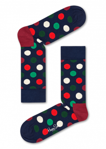 Giftbox 4-pack skarpetki Happy Socks Big dots - XBDO09-4000