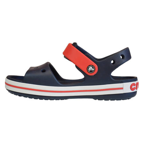 Klapki sandały dziecięce na rzep Crocs Kids' Crocband Sandal Navy/Red - 12856-485