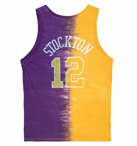 Koszulka Mitchell & Ness NBA Utah Jazz John Stockton Tie Dye Cotton Tank - TTNK3206-UJAYYJSTYWPR