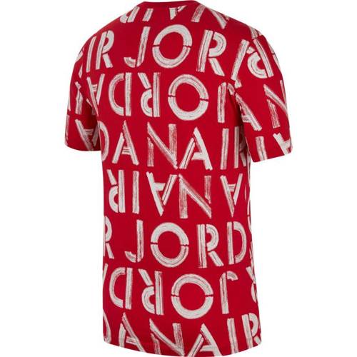 Koszulka męska Air Jordan Printed Crew T-shirt czerwony - CN3586-687