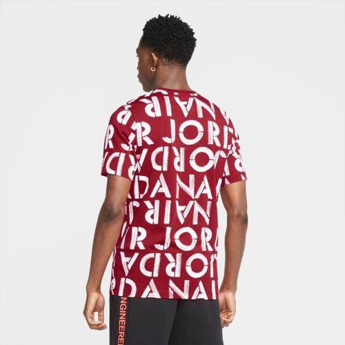 Koszulka męska Air Jordan Printed Crew T-shirt czerwony - CN3586-687