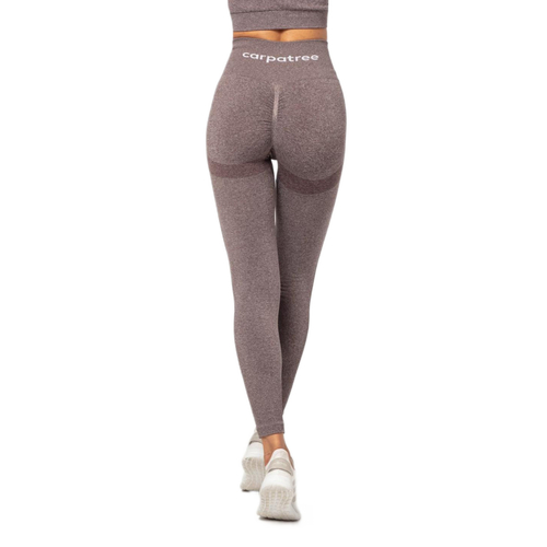 Legginsy damskie bezszwowe Carpatre Allure Brązowy Melanż - CP-ASL-BRM