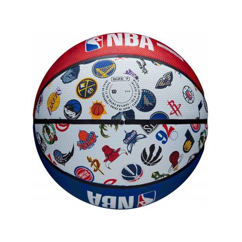 Piłka do koszykówki Wilson NBA All Teams Outdoor - WTB1301XBNBA + Pompka