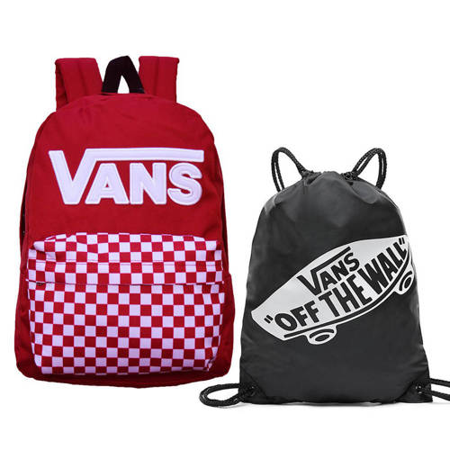 Plecak do szkoły miejski młodzieżowy Vans New Skool + worek Benched Bag