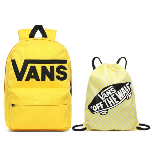 Plecak szkolny Vans Old Skool III Lemon Chrome - VN0A3I6R85W + Worek