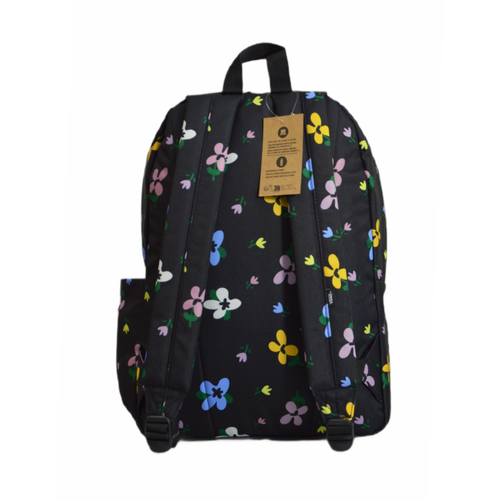 Plecak szkolny miejski Vans Old Skool Classic Backpack Black Kwiaty - VN000H4YDAJ