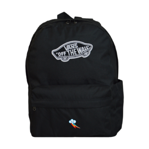 Plecak szkolny miejski Vans Old Skool Classic Backpack Czarny VN000H4YBLK1 + Custom Tęcza Błyskawica