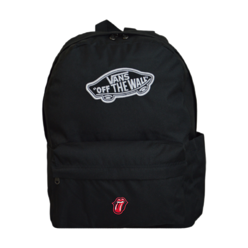 Plecak szkolny miejski Vans Old Skool Classic Backpack Czarny VN000H4YBLK1 + Custom Usta Język The Rolling Stones