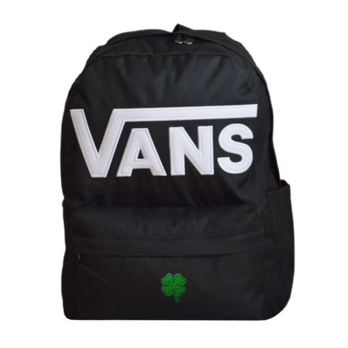 Plecak szkolny miejski Vans Old Skool Drop V Backpack Black VN000H4ZBLK1 + Custom Czterolistna Koniczyna