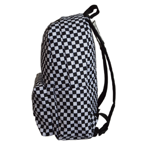 Plecak szkolny sportowy Vans Old Skool Check Backpack Kratka White/Black VN000H4XY281 + Custom Pudrowa Róża