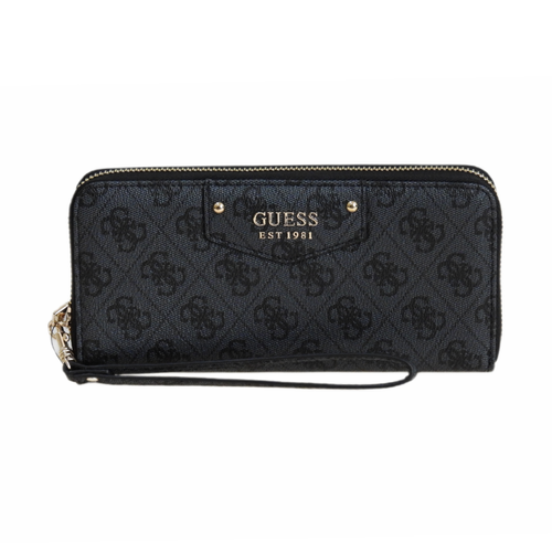 Portfel damski na prezent Guess Eco Brenton Slg Zip Around Latte Logo Szary  - EBG839046