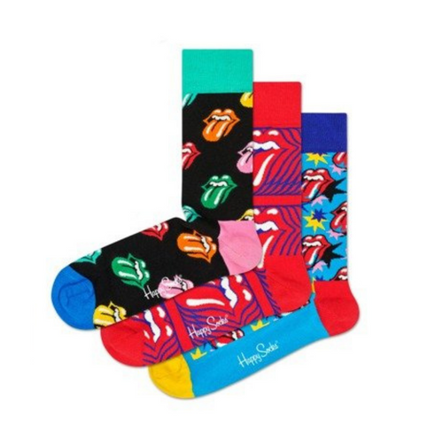 Skarpetki Happy Socks x Rolling Stones Giftbox 3-pack - XRLS08-0100