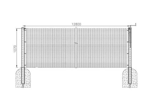 Słupki do tenisa ziemnego Romisport aluminiowe 120x100 - Ten000003