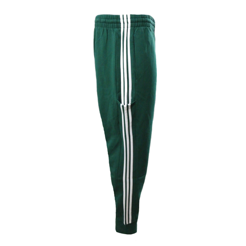 Spodnie dresowe męskie Adidas Essentials French Terry zielone 3-Stripes - IS1392