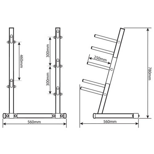 Stojak treningowy na obciążenie 280 KG K-SPORT - KSH014