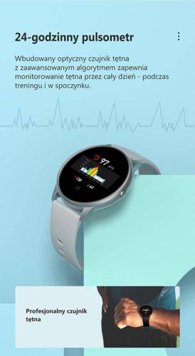 Zegarek Smartwatch G. Rossi Puls Kroki SMS FB Kalorie Czarny