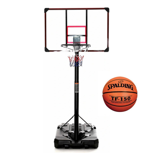 Zestaw Kosz do Koszykówki DELUX Regulowany + piłka Spalding TF-150