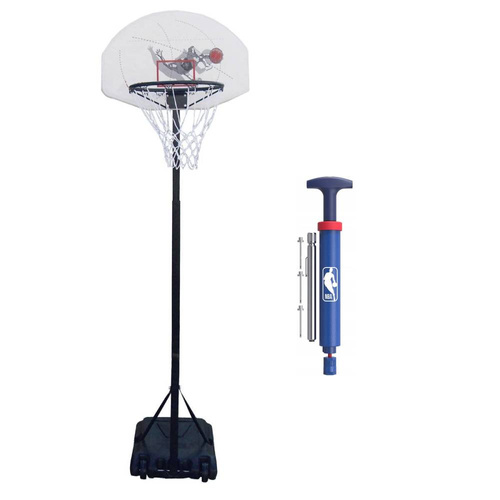 Zestaw kosz do koszykówki Spartan mobilny 165-205 cm + Piłka Wilson