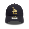 Czapka z daszkiem New Era 9FORTY MLB LA Los Angeles Dodgers Metallic Navy Strapback - 60595193