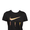 Damska Koszulka Sportowa Nike Swoosh Fly WMNS T-shirt Czarny- DN3048-010