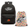 Plecak  szkolny VANS Realm Backpack deskorolka róża rose + worek