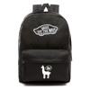 Plecak szkolny sportowy VANS Realm Backpack czarny VN0A3UI6BLK + Custom White Lama