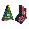 Skarpetki wysokie 3-pack zestaw świąteczny Happy Socks - P001739